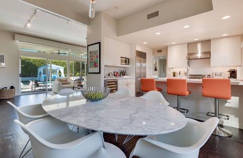 Palm Springs House | Saltwater Pool with Tanning Shelf, Spa, Two Fire Pits, Outdoor Shower, Free WiFi