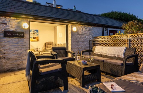 Mevagissey House | Seafarers - Coastguard Cottage with sea views, garden and parking