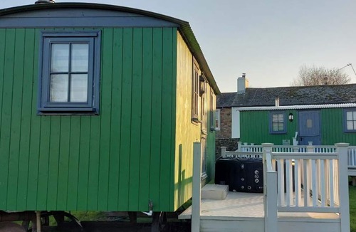 Wigton Cottage | Shepherds hut with hot tub and onsite bistro and gym close to Hadrian's Wall and beach.