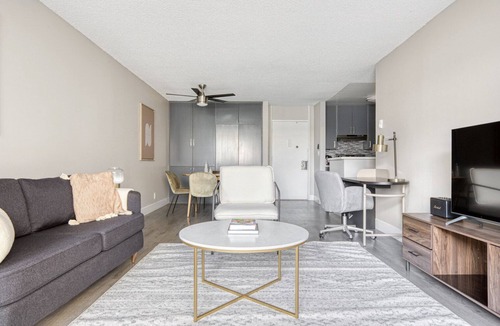 Rampart Village Apartment | Sleek Koreatown 2BR w/ Pool & Gym, near 6th St Bars, by Blueground