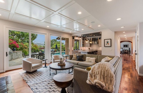 Palisades Highlands House | Spacious and Serene Family Home with Pool in Gated Pacific Palisades community