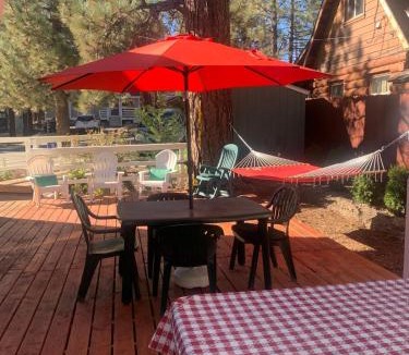 Big Bear Ski Chalet | Spacious cozy chalet huge deck over seasonal creek