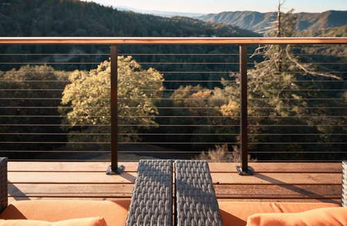 Crestline House | Spacious home with modern finishes, beautiful views, 2 decks & fireplace