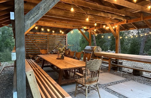 Pine Cove House | Spacious Secluded Cabin on 9 acres Hot Tub Outdoor Dining Private Trails
