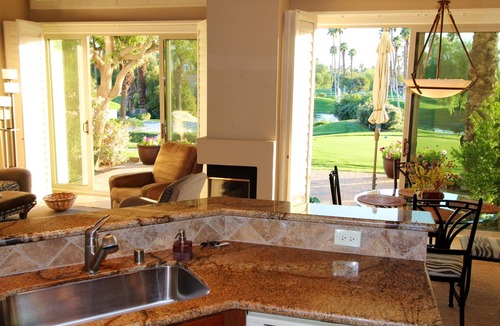 Palm Desert Condo | Spectacular Patio Views of the Santa Rosa Mountains, PVCC Golf Course & Pool!
