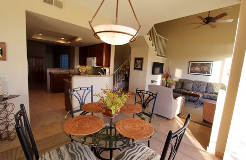 Palm Desert Condo | Spectacular Patio Views of the Santa Rosa Mountains, PVCC Golf Course & Pool!