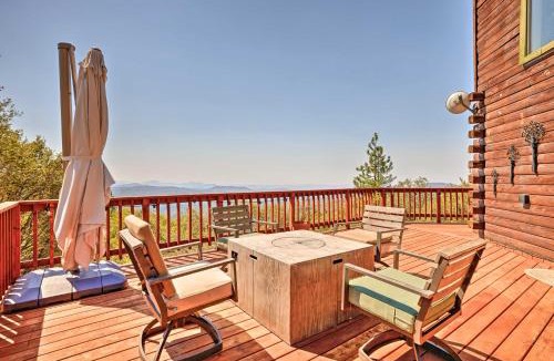 Phoenix Lake-Cedar Ridge Ski Chalet | Stunning Log Cabin with Great Views, Firepit, Deck near Twain Hart