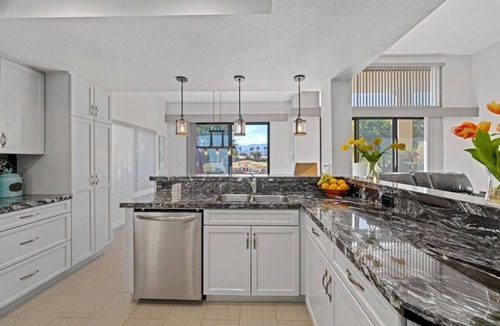 La Quinta Condo | 💛Stunning Views & Pool! Remodeled, Golf Cart & Pets Welcome, 85+ Reviews!💛