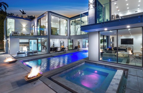 Hollywood Hills West House | “Ultimate 8M Escape –Views, Waterfall, Fire Features & Pure Luxury”