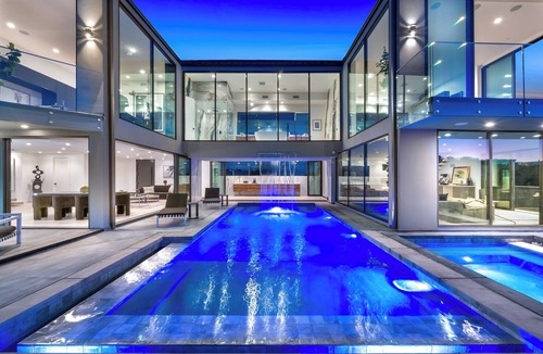 Hollywood Hills West House | “Ultimate 8M Escape –Views, Waterfall, Fire Features & Pure Luxury”