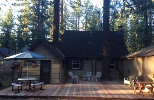 Bijou Pines Cabin | Walk to the LAKE! “Naughty but Nice" Knotty-Pine Cabin