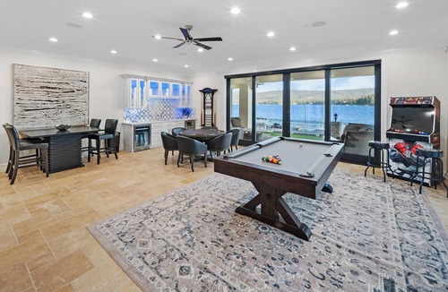 Fawnskin Cabin | Waterfront Dreams: Luxurious Lakefront! Incredible Views! 5 Masters! A/C! Extravagant Outdoor Living! Hot Tub! Pool Table and more!