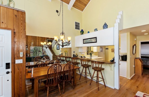 Big Bear Lake Cabin | Whispering Cottage by Destination Big Bear: Walk to Meadow Park & Lake from this Summit Lake Home! Pet Friendly! Fully Fenced Yard!