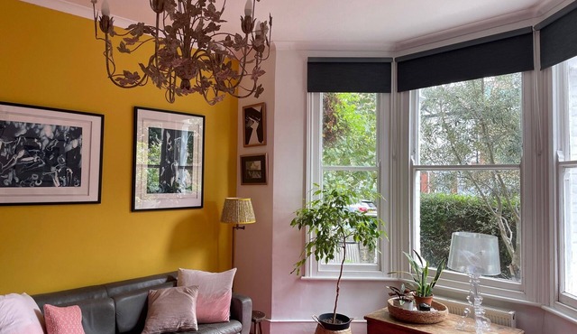 Colourful two bedroom flat with a large garden