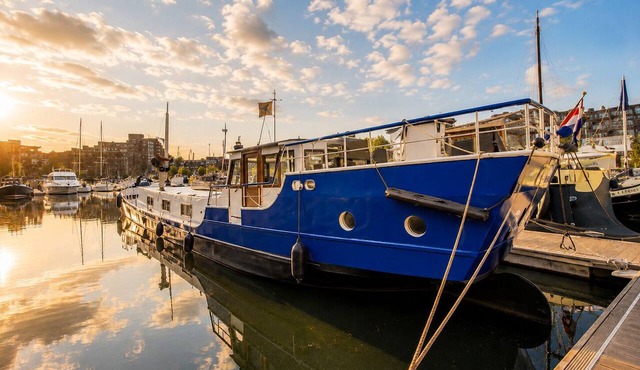 Historic Dutch Barge | Private Sun Deck | St Katharine Docks, Tower Bridge