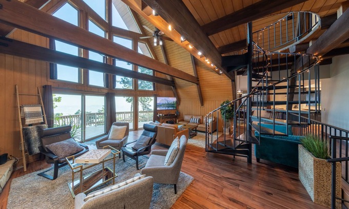 Crestline Cabin | A-Framed Lifestyle Cabin - Where mid-century luxury meets the sky!