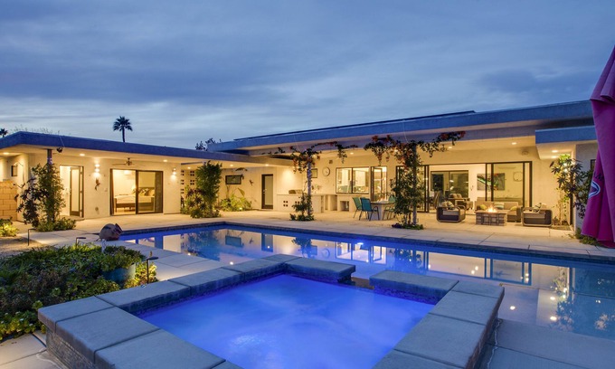 Palm Springs House | Casa Azul - Walled & Gated Compound - 4 King Bedrooms/4 Baths