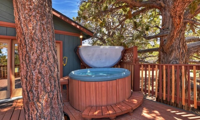 Upper Moonridge Cabin | Charming cabin with hot tub, BBQ, large open deck with amazing views!