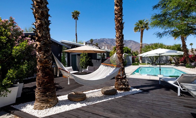Desert Park Estates House | Chic Modern Oasis w/Saltwater Pool & Spa Overlooking San Jacinto Mountain
