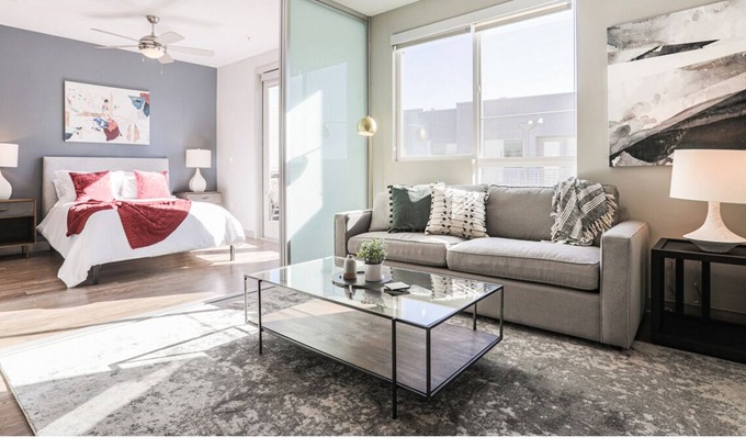 Little Tokyo Apartment | Contemporary 1BR, in unit Washer/Dryer, FREE parking with all amenities!