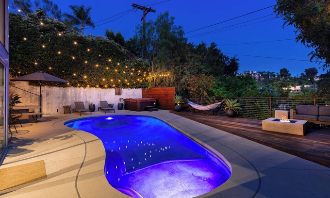 Studio City House | Hillside Luxury MidCentury Rejuvenation SpaRetreat. Views, Pool, Amenities.