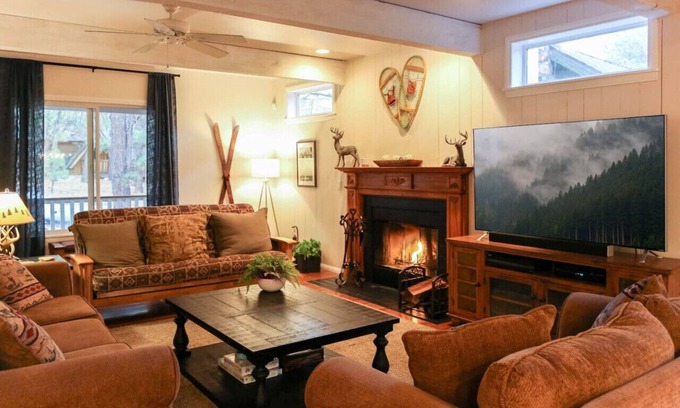 Big Bear Lake House | Knollwood Retreat Spa, Game-room, EV Charger