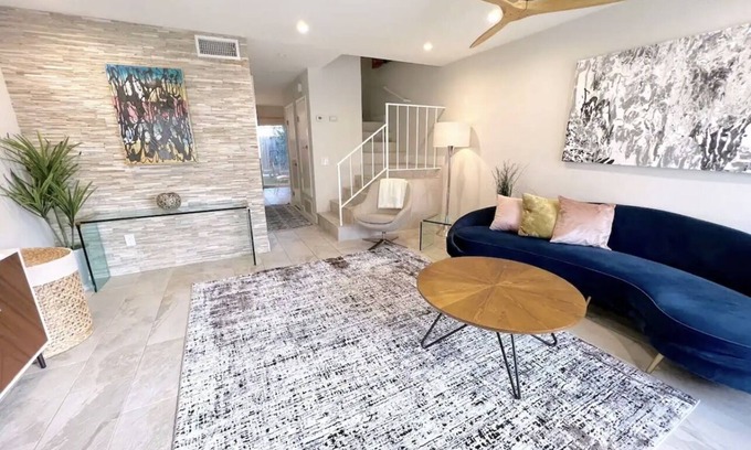 Uptown Design District Condo | Poolside at Modern Little Tuscan