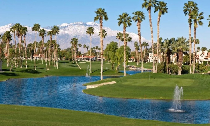 Palm Desert Condo | Spectacular Patio Views of the Santa Rosa Mountains, PVCC Golf Course & Pool!